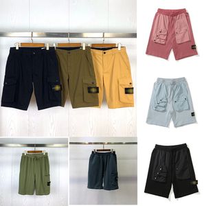 Herenontwerper Shorts Stones Islandness Shorts Cargo Pockets Work Five-Piece Mens Summer Sweatpants Multifunctionele dijbroeken Korte Casual losse maat M-XXL