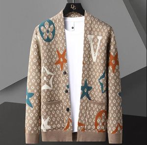 Diseñador de hombres Suéter de hombre de primavera Jersey de manga larga Cuello redondo tejido de dibujos animados de gama alta suéter de punto jacquard abrigo tamaño pluz top