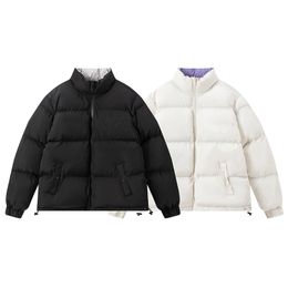 Vestes matelassées en coton double face à col montant pour hommes pour couples avec la même doudoune de haute qualité