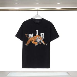 Herenontwerper Stylist T Shirts Fashion Letter Tiger Print T-shirts Mens Women Women Hip Hop Streetwear Tops Short Sleved Cotton T-shirt S-3XLJY11