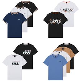 Designer masculin d'été nouveau boss boss coton lettre imprimée t-shirt t-shirt équipage top top vêtements m-3xlqiao