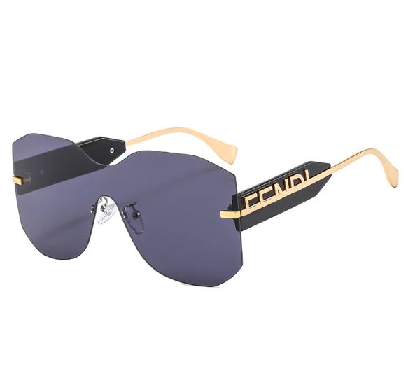 Lunettes de soleil de marque pour hommes Lunettes de soleil de marque pour femmes Lunettes de vacances pour femme Métal Sans cadre One Piece Lunettes de soleil personnalisées