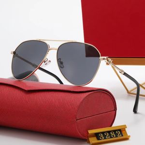 Lunettes de soleil design pour hommes tête de léopard lunettes de soleil bolle monture en métal composite classique triangulaire ovale carré luxe lunettes de soleil pare-soleil doré lunettes Carti