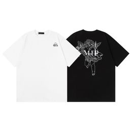 Camiseta de diseñador de hombres camiseta amirir Angel Crane Pigeon Impresión Gráfica Camiseta Casual High Street Hombres Unisex Unisex suelta Manga de manga de moda Camisetas 3 colores S-XL