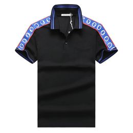 Designer masculino T-shirt de moda de luxo Polos camisa clássica multicolor lapela manga curta mais bordado negócios casual algodão respirável casual T-shirt M-3XL # H1132