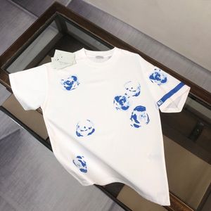 T-shirt de créateur masculin Chemises pour hommes et femmes Cou rond du cou noir et blanc peinture graffiti