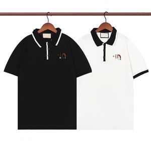 Heren Polo Shirts Designer T-shirt High Street Borduurwerk Solid kleur Rapel Polo's Kwaster Druk van topkwaliteit Cottom Kleding T-stukken plus size badge Decorations-2xl