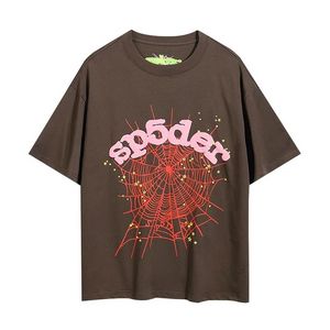 Nieuwe herenontwerper T-shirt Poloshirt Shirt SP5Der Spider 55555 Dames t-shirt mode streetwear mesh patroon zomer sportkledingontwerper top Europese S-3XL-merken