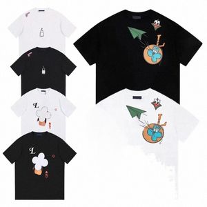 T-shirt de créateur pour hommes Rabbit Letters Graphics tee Prints T-shirts pour femmes Tendance estivale à manches courtes Chemises décontractées Top Col rond High Street lâche shir 43Wo #