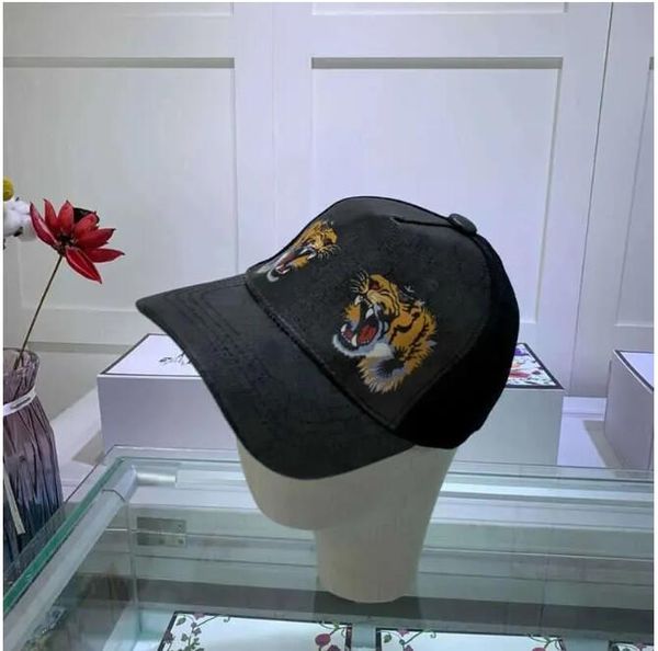 Diseñador de hombres tigre animal sombrero bordado serpiente moda hombres y mujeres gorra de béisbol ajustable golf gorras deportivas