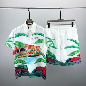 Designer trainingspak voor heren Casual overhemd met korte mouwen en geometrische print Heren strandshorts Stijlvol zwempakshirt M-3XL #011