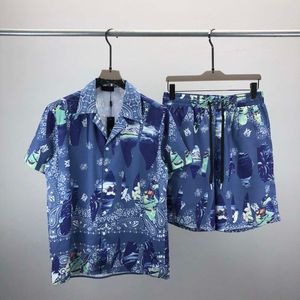 Designer trainingspak voor heren Casual overhemd met korte mouwen en geometrische print Heren strandshorts Stijlvol zwempakshirt M-3XL #008