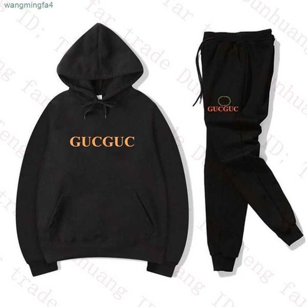 Survêtements de créateurs pour hommes Sweats à capuche Pantalons Ensemble Sweatsuit Sweat à capuche Costumes Patchwork Noir Solide Marque 2023 Automne Hiver Pull Sportsuit S-3XL 4628