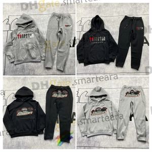 Designer Trapstar Survêtement Jogger Rainbow Gradient Alphabet serviette brodée lâche sweat à capuche décontracté avec pantalon de survêtement Survêtement Trapstar