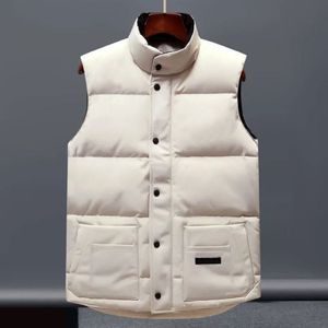 Herenontwerper Veste puffer vest mannen premium paar jas warm dikke dubbele ritssluiting blanken eend omlaag vul comfortabel houd warm zwart en wit n