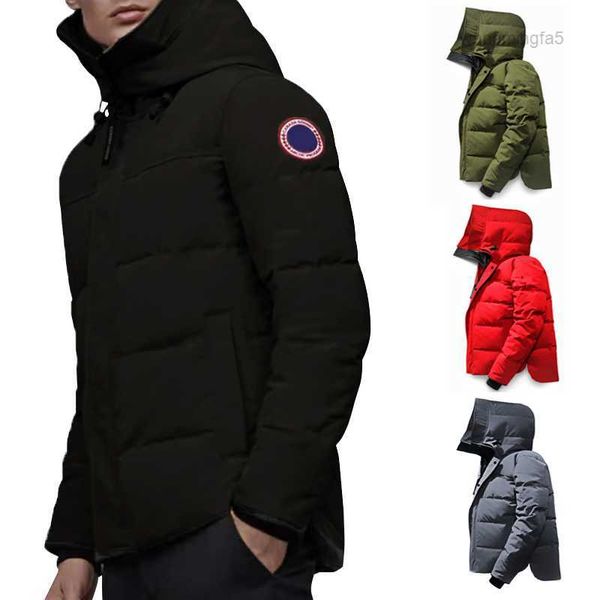 Designer masculin hiver down veste canada femmes tendance de mode canadienne à capuche parkas amateurs d'oie épaissis chauds plumes chaudes luxe extérieur noir s0k2