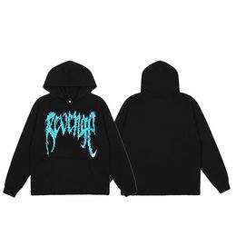 Herenontwerpers Kleding Hoodies Revenge Cottom Fleece T -shirt Kleding Kap Haped Hotfix Rhinestone Print Sweatshirt Spring Autumn Coatcvdfjjjjjjjjjjj