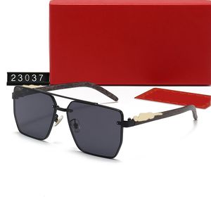 Lunettes de soleil de designer pour hommes Jambes de miroir en bois Design animal avec cadre en métal 2024 Nouvelles lunettes avec boîte de boîtier rouge originale pour la conduite Party Beach Summer Ca2151