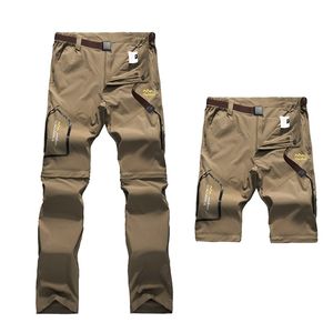 Pantalon Cargo pour hommes à séchage rapide élastique Ultra-mince détachable pour hommes nouveau pantalon imperméable militaire léger d'été 5XL 6XL X0615