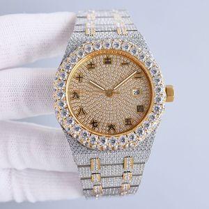 Diamanten herenhorloge Automatische mechanische horloges met met diamanten bezaaide stalen saffier Damespolshorloges Montre