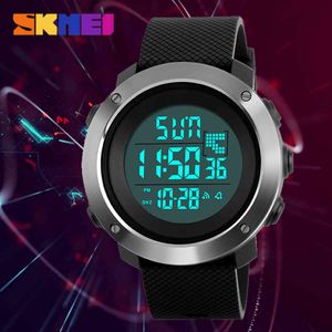 Heren digitale horloges mode casulal chronograaf dual time sport horloge heren led elektronische klok relogio masculino skmei x0524
