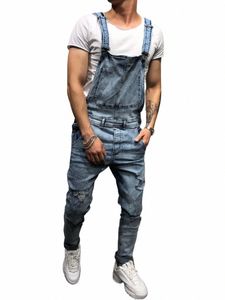 Distred Denim Carpintero Monos Pantalones Babero Monos Moto Jeans Pantalón Invierno Jeans para hombres Punk Streetwear 51Ik #