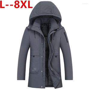 Homme vers le bas 10XL 8XL 6XL 5XL Parkas longue coton veste d'hiver manteau pour hommes marque Bomber épais Parka Homme dessus chaud-20 degrés