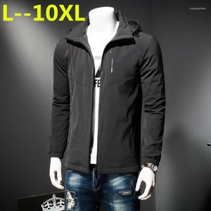 Hommes vers le bas 10XL 8XL 6XL veste d'hiver hommes vêtements décontracté col rabattu à capuche manteau Parka vêtements d'extérieur chaud Slim Fit