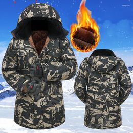 Hommes vers le bas 2022 hommes manteau d'hiver col de fourrure mode épaissir coton chaud laine doublure extérieur décontracté grande taille XXL