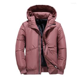 Heren Down 2022 Men Winter jas windjas Hooded Warm Jacket Undefined Outwear Lightweight Portable Casual Fashion Clothing Homme Homme