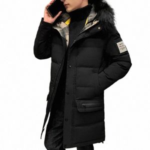 Men's Down 2022 Chaqueta de invierno Hombres Piel Cálido Algodón grueso Multi-bolsillo con capucha Parkas Casual Moda Fleece Abrigo Cortavientos Abrigo Y2JD #