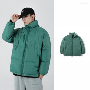 Heren down 2022winter katoenen kleding casual trend stand kraagjas oversized mode street baggy warm comfortabele jas