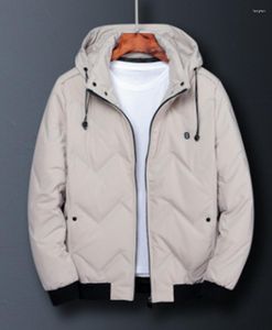 Hommes vers le bas 2023 Est hommes veste coréenne lumière courte solide blanc canard Plumones hiver tendance à capuche chaud manteau