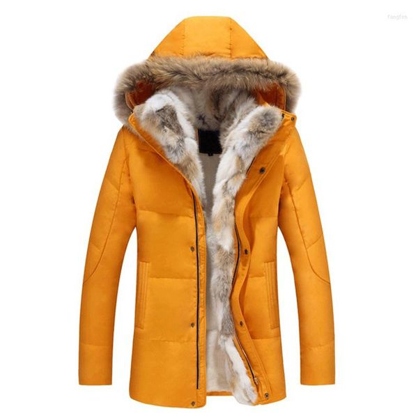 Hommes vers le bas 2023 hommes hiver vestes hommes canard manteau cachemire laine polaire Parka homme veste manteaux col de fourrure marque à capuche Parkas