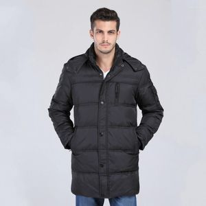 Hommes vers le bas 2023 hommes veste d'hiver canard à capuche noir lâche épais chaud manteaux mâle de haute qualité grande taille 10XL Long pardessus