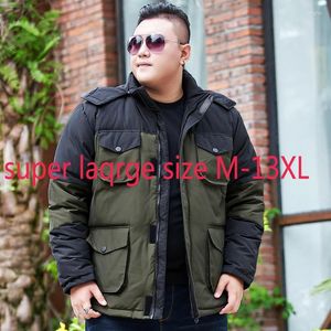 Hommes vers le bas arrivée hommes Super grande veste jeune manteau élargi canard blanc épais décontracté court grande taille M-10XL 11XL 12XL 13XL