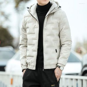 Manteau à capuche pour homme, vêtement décontracté, en duvet de canard blanc, à la mode, collection automne et hiver 80%