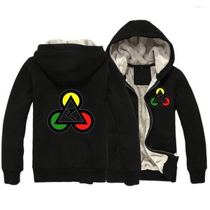 Logo de la marca de plumón para hombre ZIIART Penrose Triangle Poker Spade Egypt Pyramids Man Boy Parkas Full Zip Coat Plus Velvet Otoño Invierno