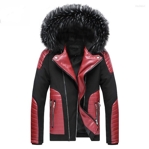 Chaqueta de invierno de marca de plumón para Hombre, Parkas gruesas y cálidas para Hombre, gabardina de lana de piel, chaquetas informales, abrigo de talla grande L-3XL, abrigo, prendas de vestir