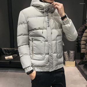 Veste à capuche en duvet de coton pour hommes, vêtements rembourrés, Version coréenne, beau manteau d'hiver pour jeunes