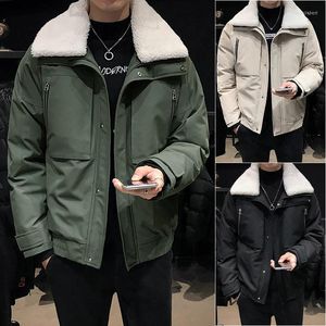 Manteau rembourré en coton pour hommes 2023 hiver coréen haut revers court tempérament vêtements vêtements de travail veste