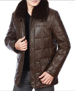 Chaquetas de cuero PU de alta calidad para hombre, chaqueta Masculina Inverno gruesa, Parkas, chaqueta de invierno para hombre, abrigos casuales de moda WXF017
