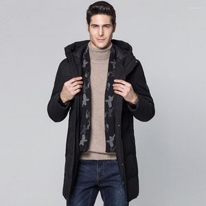 Chaqueta de plumón para hombre, marca 90%, abrigo grueso con capucha de pato blanco, prendas de vestir cálidas para hombre, moda a prueba de viento