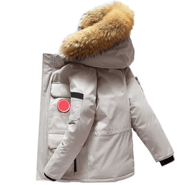 Chaqueta de plumón para hombre Moda canadiense Tooling Parker Coat Winter New Thick Goose Feather Warm Hooded Couple Coat Irh1