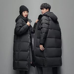 Chaqueta de plumón para hombre para parejas, capucha del mismo estilo para hombres y mujeres, versión coreana engrosada para uniforme escolar de teatro juvenil, tendencia de chaqueta abrigada