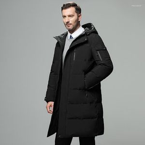 Chaqueta de plumón para hombre, abrigo cálido para padre de mediana y tercera edad de invierno, con capucha, para hombre