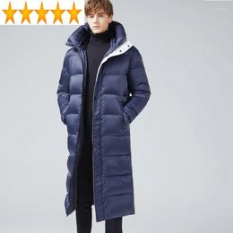 Heren down jassen 2023 winter mannen kleding dikke warme parka lange puffer jas plus size jas mannelijke hommes veste