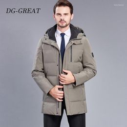 Heren down jassen aankomst jas mannen winter plumas hombre dikke outdarnen losse chaquetas de invierno capuchon herenkleding