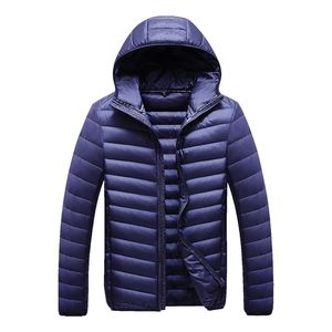 Chaqueta de plumón ligera para hombre, abrigo con cuello alto de moda, Parkas cálidas de invierno para hombre