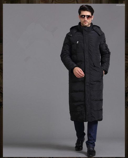 Chaqueta larga de plumón para hombre, Parkas de invierno, abrigos gruesos y cálidos, sudaderas con capucha, rompevientos, ropa de Rusia, talla grande S-3XL 4XL